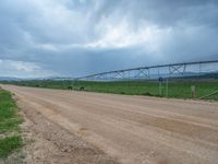 Gloomy Rural Landscape in Utah: A View of a Dirt Road