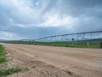 Gloomy Rural Landscape in Utah: A View of a Dirt Road