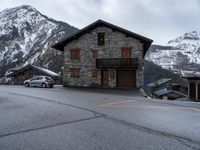 A Gloomy Winter Day in the French Alps