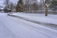 A Gloomy Winter Day in Toronto's Residential Area