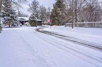 A Gloomy Winter Day in Toronto's Residential Area