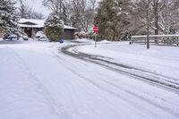 A Gloomy Winter Day in Toronto's Residential Area