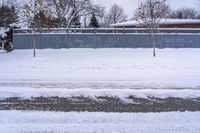 Gloomy Winter Landscape in Toronto, Ontario, Canada