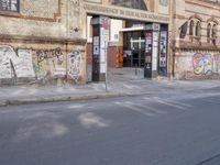 the street has been tagged with graffiti for good reason by the law that it is
