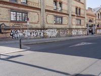 the street has been tagged with graffiti for good reason by the law that it is