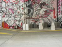 Graffiti Mural in Detroit Art District