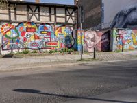 Graffiti Wall in Berlin Art District 001