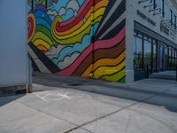 Graffiti Wall and Concrete Street in Salt Lake City, Utah, USA