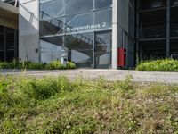 Grass-Covered Parking Deck in Europe