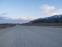 Gravel Tracks in California's Desert