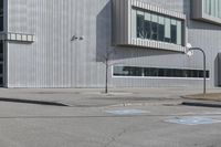 A Grey Metal Wall in an Office Building in Toronto