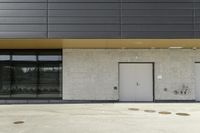 Grey Wooden Door in Toronto Building