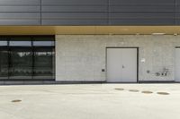 Grey Wooden Door in Toronto Building