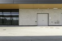 Grey Wooden Door in Toronto Building