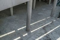 an image of a subway station that looks like a great spot of sunlight or shadows