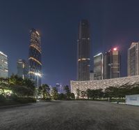 Guangzhou China Nightlights in Business District 001