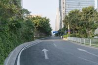 Guangzhou Cityscape: Asphalt Road under Clear Sky