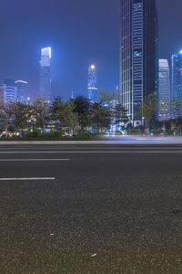 Guangzhou Cityscape at Night: A Stunning View of Asia