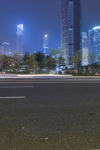Guangzhou Cityscape at Night: A Stunning View of Asia