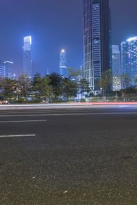 Guangzhou Cityscape at Night: A Stunning View of Asia