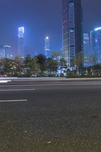 Guangzhou Cityscape at Night: A Stunning View of Asia
