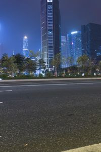 Guangzhou Cityscape at Night: A Stunning View of Asia