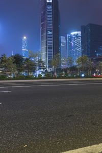 Guangzhou Cityscape at Night: A Stunning View of Asia