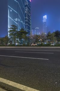 Guangzhou Cityscape at Night: A Stunning View of Asia