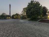 Guangzhou Cityscape at Dawn Under a Clear Sky