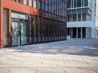 Hamburg Business District with Contemporary Building