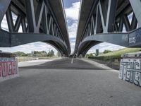 Hamburg's City Architecture: Roadway Under the Skyway