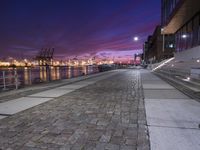 Hamburg City at Night: Lights and Reflections
