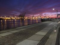 Hamburg City at Night: Lights and Reflections