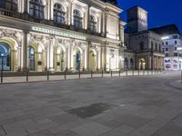 the city square is empty, but very nice at night on this time of day