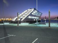 Hamburg Cityscape: Nightscape with Reflection on Water