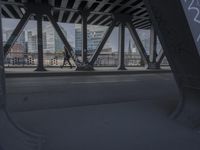 Cityscape of Hamburg, Germany with Steel Bridge and Urban Architecture