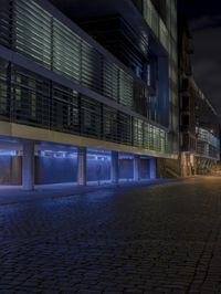 Hamburg, Germany: Modern Architecture Illuminated by Neon Lights