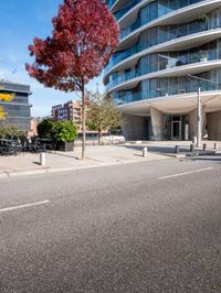 Hamburg: Modern Architecture on Asphalt Road