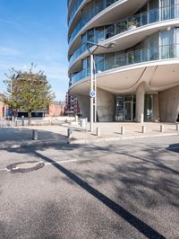 Hamburg: Modern Architecture on Asphalt Road