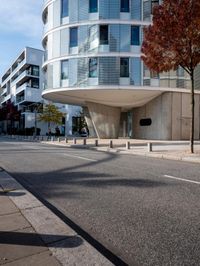 Hamburg: Modern Architecture on Asphalt Road