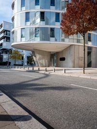 Hamburg: Modern Architecture on Asphalt Road