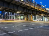 Hamburg at Night: Light Streaks in an Urban Setting