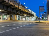 Hamburg at Night: Light Streaks in an Urban Setting