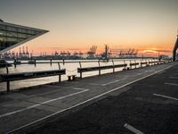 Harbor in Hamburg, Germany: A Pier Road Leading to the Water