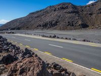 High Asphalt Road in New Zealand's North Island