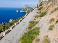 High Elevated Road With Mallorca Coastline View