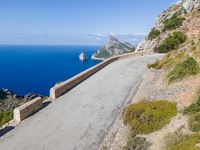 High Elevated Road Mallorca Coastline View 003