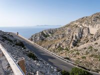 High Mountain Road in Europe: Under a Clear Sky