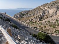 High Mountain Road in Europe: Under a Clear Sky