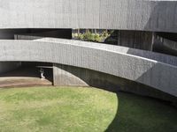 High Rise Building with Grass Landscape